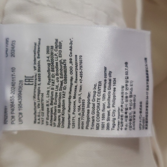New Dickies Cargo Utility 26 Ivory Cotton Casual Relaxed Fit Wide Leg Mid Rise - Picture 10 of 14